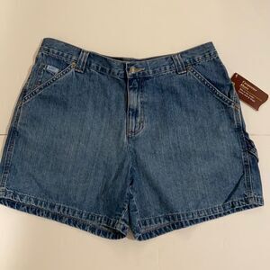 Vintage  Lee Carpenter Denim Jean Mom  Cargo Shorts  Size 12